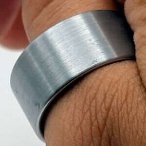 Silver Tungsten Men’s Thumb Ring